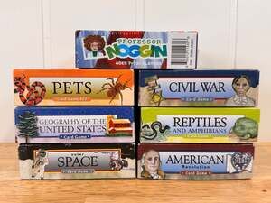Professor Noggin Educational Card Games Lot of 7 Titles (1 Sealed)